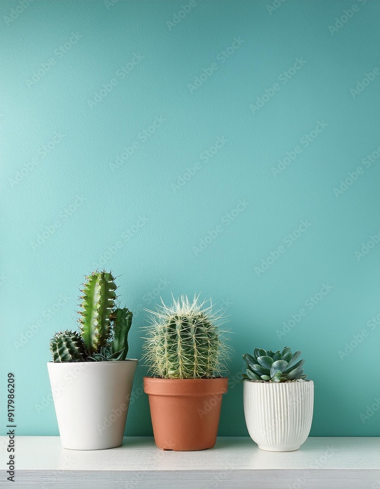 屋内の棚の上の多肉植物とサボテンとコピースペース(Succulents and cacti on shelves indoors with copy space)
屋内の棚の上の多肉植物とサボテンとコピースペース(Succulents and cacti on shelves indoors with copy space)