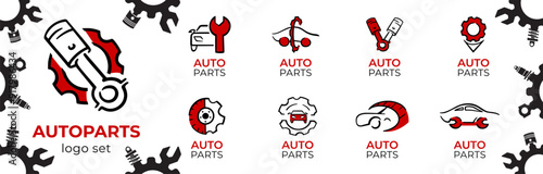 Vector logo of car parts, auto repair