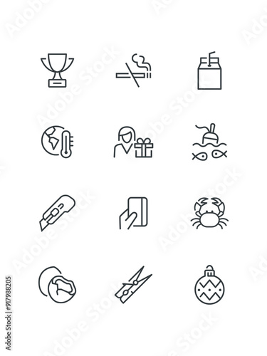 Crab animal food icon, Credit card payment pay icon, Cutter cut cutting tool icon, set of icons