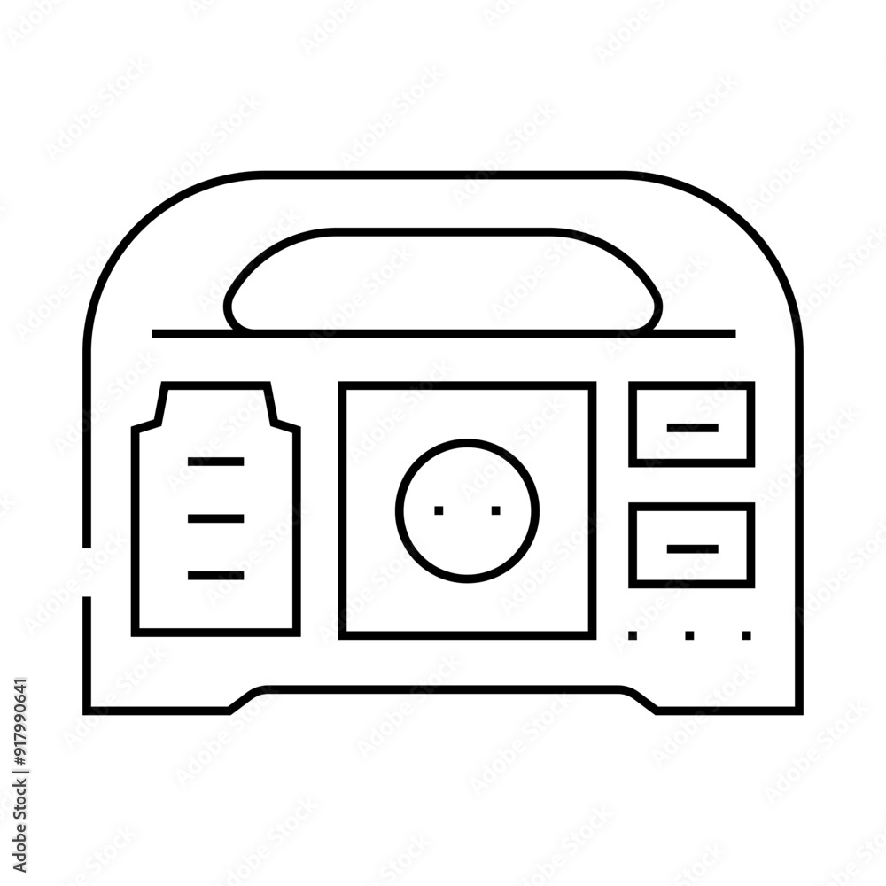 portable power station line icon vector. portable power station sign. isolated contour symbol black illustration portable power station line icon vector. portable power station sign. isolated contour symbol black illustration