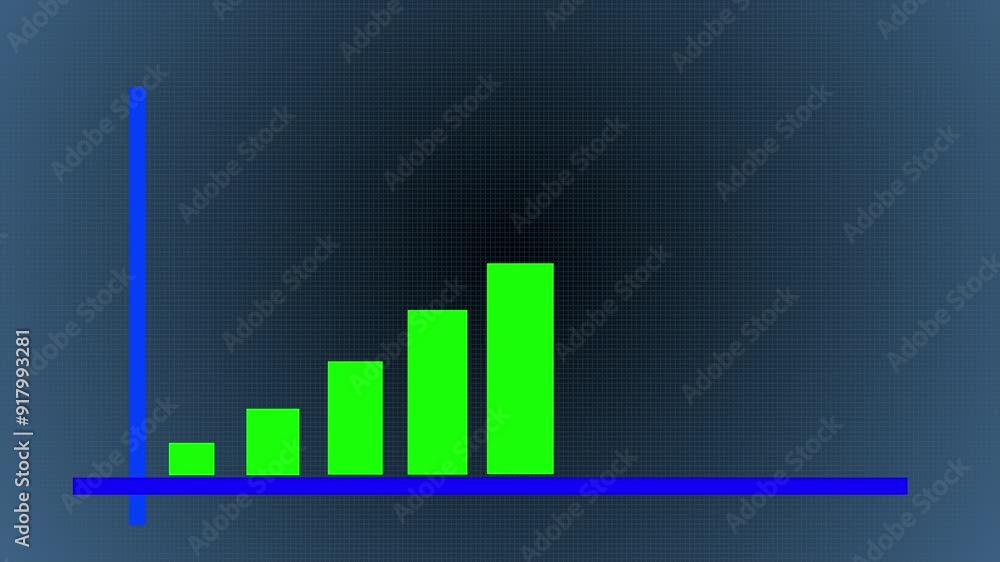 Abstract business growth and graph chart icon. motion graph chart icon on black background. Animation bar chart graph with growing business. Abstract business growth and graph chart icon. motion graph chart icon on black background. Animation bar chart graph with growing business.