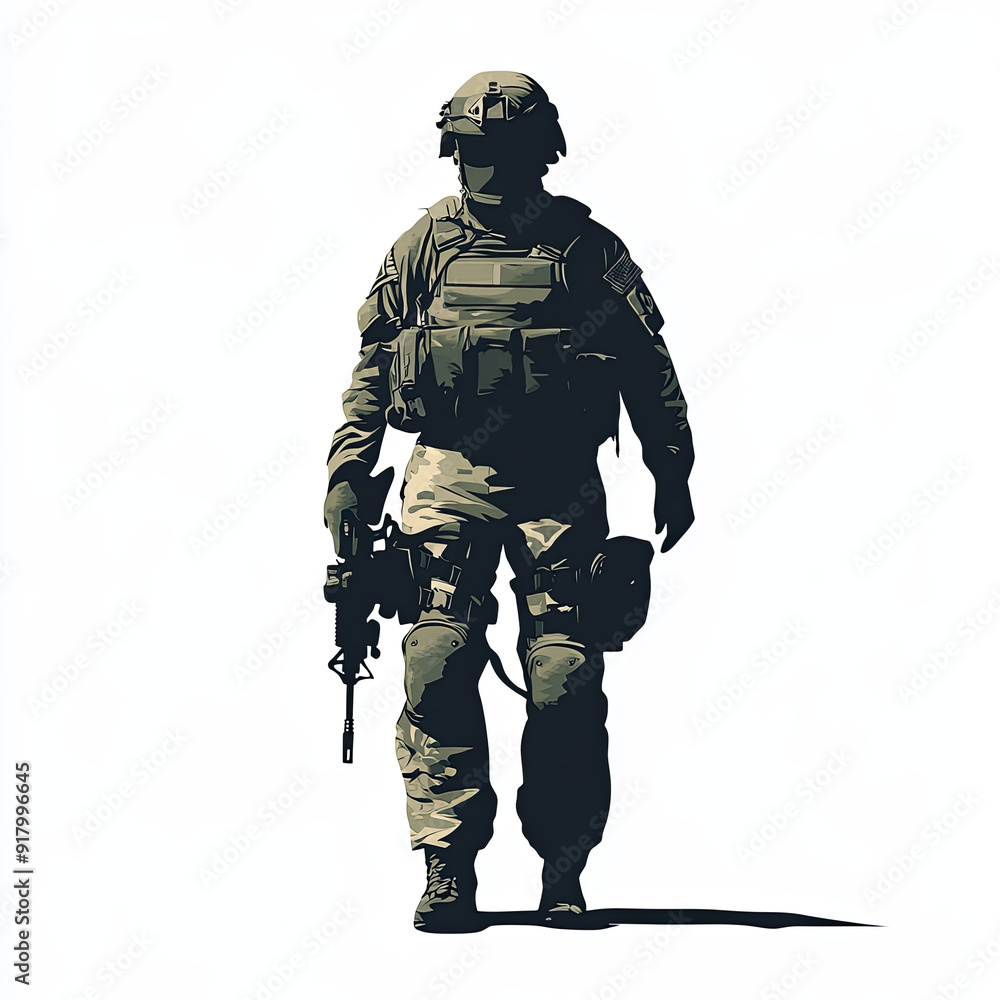 soldier with rifle soldier with rifle