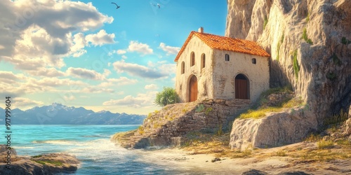 The Parable of the Wise and Foolish Builders - Sand vs. Rock Foundations, Embracing the Teachings of Jesus from the Book of Matthew.