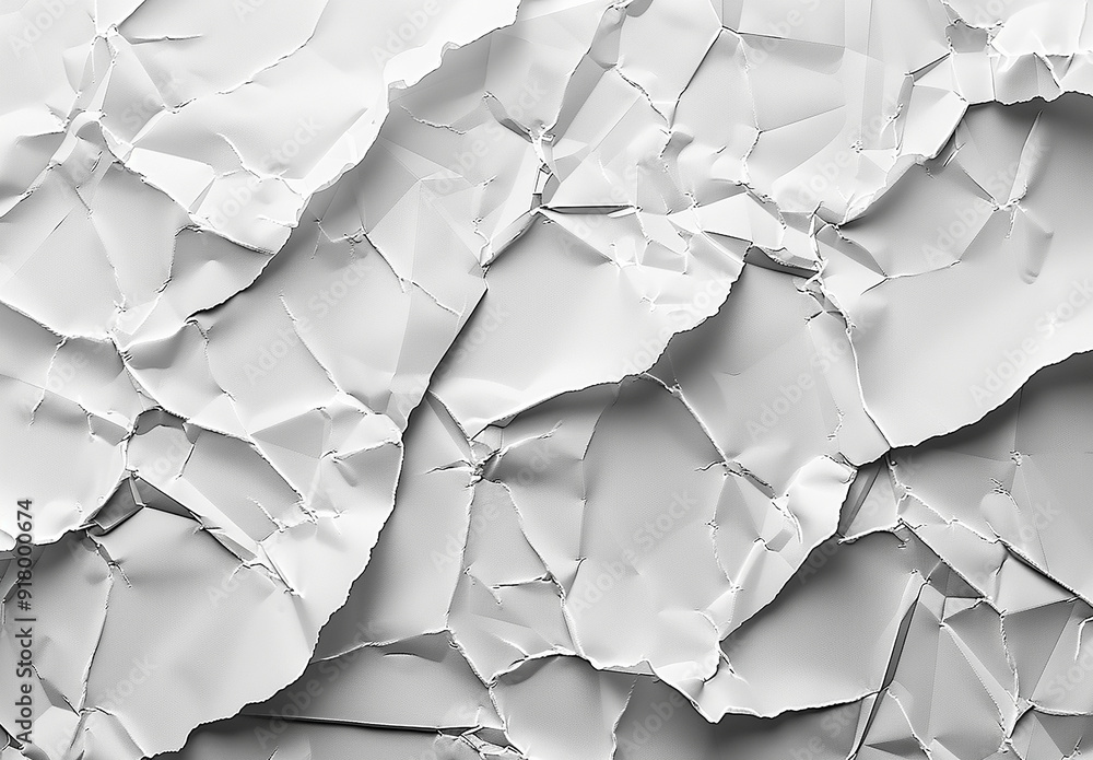 Imagine 5w white blank paper texture, poster background with crumpled ...