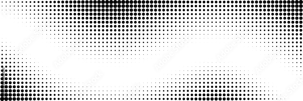 Dot grid pattern vector illustration. Simple black white point background with small and large polka dots. Abstract futuristic dotted mesh with gradient effect. Geometric minimal digital design. Dot grid pattern vector illustration. Simple black white point background with small and large polka dots. Abstract futuristic dotted mesh with gradient effect. Geometric minimal digital design.
