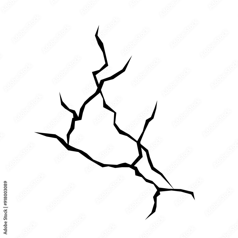 Ground crack, land surface and breaks from earthquake isolated on white background. Black fractures, fissure in ground, crevices from disaster or drought vector illustration. Ground crack, land surface and breaks from earthquake isolated on white background. Black fractures, fissure in ground, crevices from disaster or drought vector illustration.