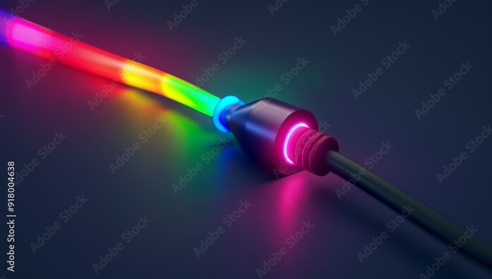 Neon Light Effect on Electric Cable – Vibrant Glow, Power Token, Dark Background, Dynamic Contrast, Digital Art Styl Neon Light Effect on Electric Cable – Vibrant Glow, Power Token, Dark Background, Dynamic Contrast, Digital Art Styl