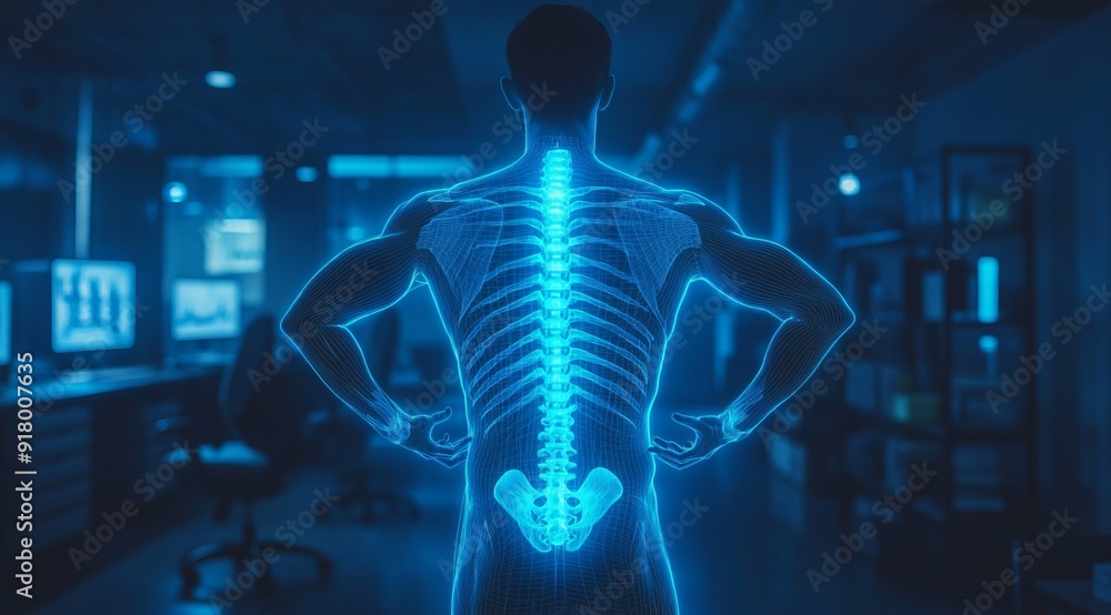 Man Standing with Arms Akimbo - Back View - Stock Photo Man Standing with Arms Akimbo - Back View - Stock Photo