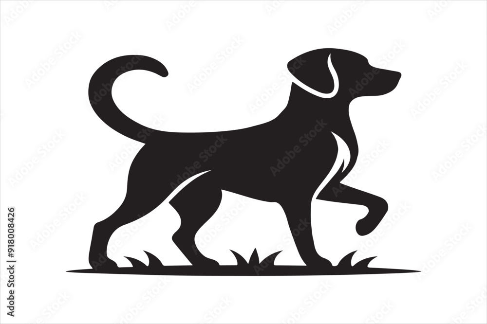 Obraz premium Dog silhouettes image .
