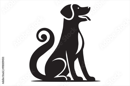 Dog silhouettes image .