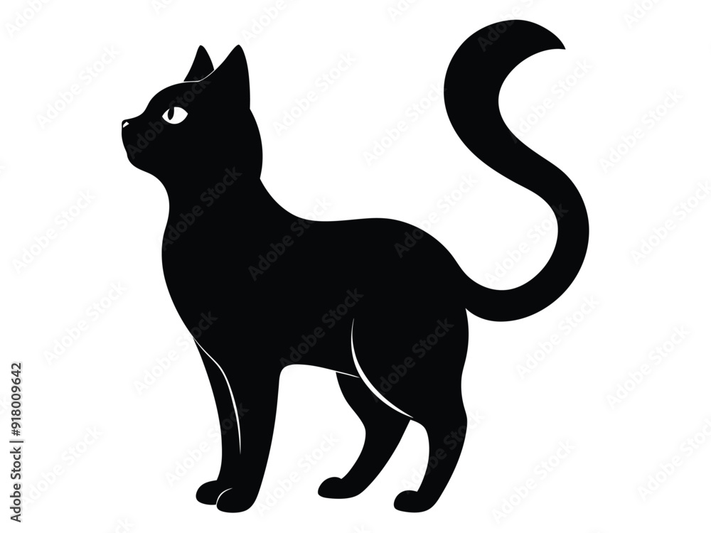 a cat silhouette white background.eps a cat silhouette white background.eps