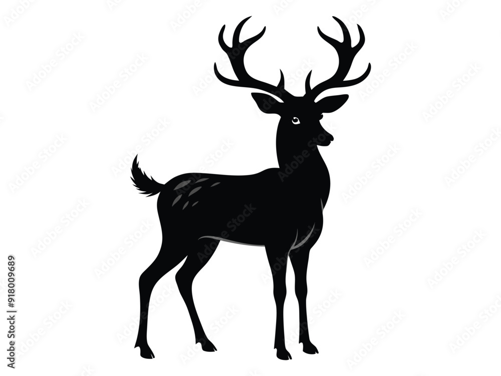 a dear black silhouette icon white backround.eps a dear black silhouette icon white backround.eps