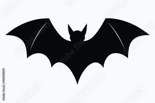 bat silhouette black vector illustration.eps