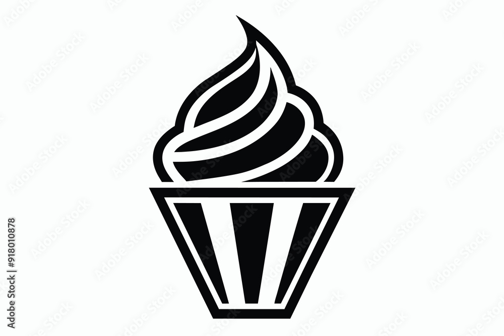 minimalist cup ice cream logo vector.eps minimalist cup ice cream logo vector.eps