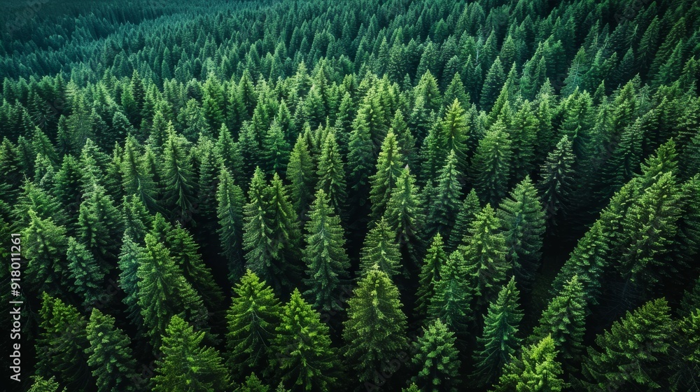 Lush green forest of coniferous trees in a mountainous region during daylight Lush green forest of coniferous trees in a mountainous region during daylight
