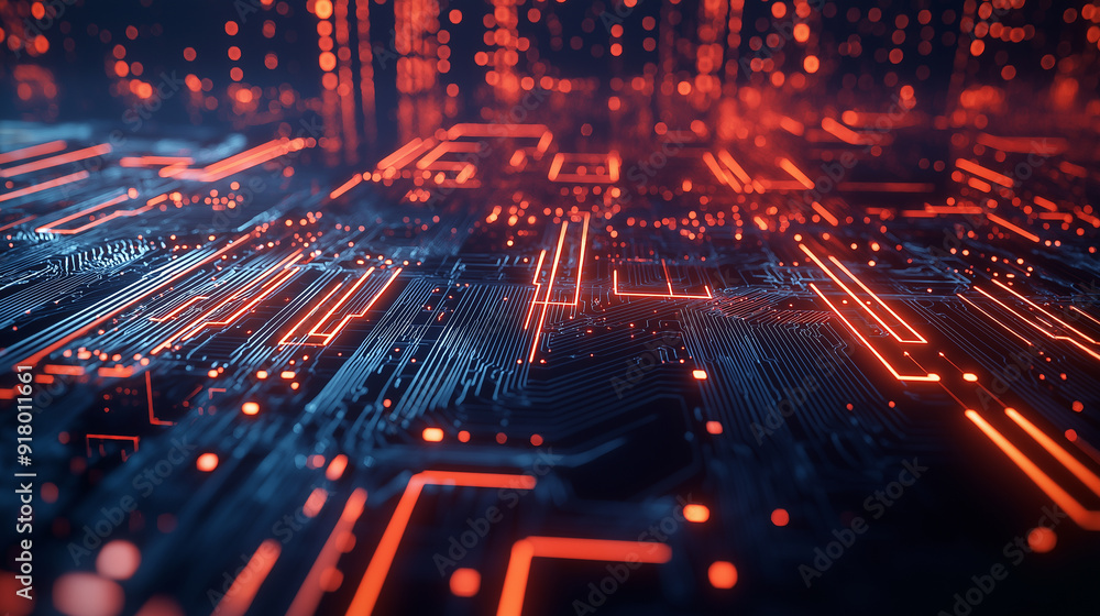 Abstract technology futuristic lines in virtual space from digital technology and internet concept, Wireless network connection Abstract technology futuristic lines in virtual space from digital technology and internet concept, Wireless network connection