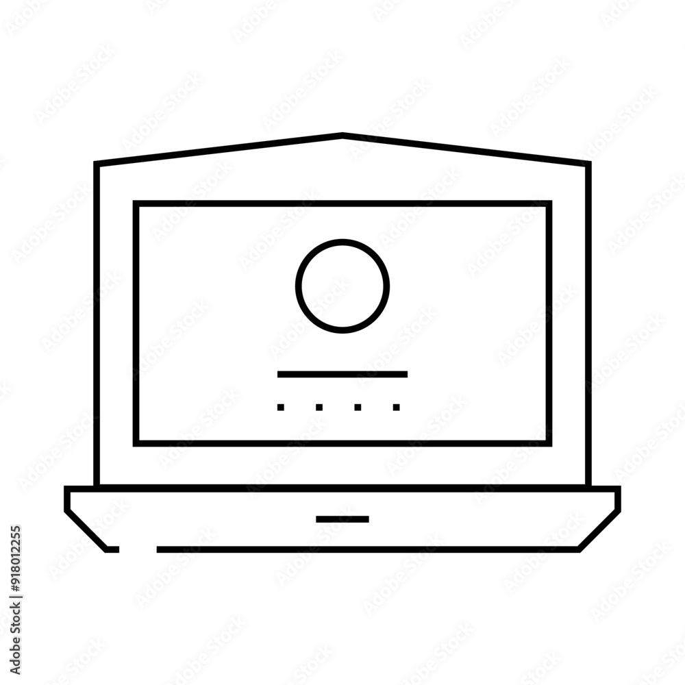 laptop digital computer line icon vector. laptop digital computer sign. isolated contour symbol black illustration laptop digital computer line icon vector. laptop digital computer sign. isolated contour symbol black illustration