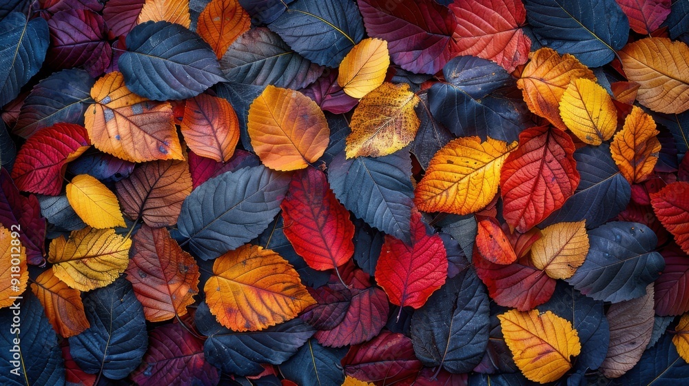 Closeup of Colorful Autumn Leaves Closeup of Colorful Autumn Leaves