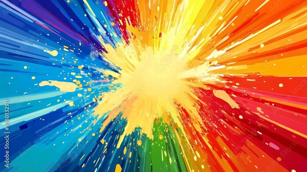 Vibrant Abstract Background with Colorful Explosion Generative AI Vibrant Abstract Background with Colorful Explosion Generative AI