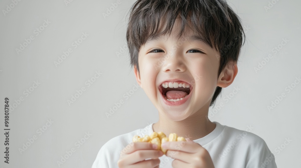 Happy Asian Boy Looking Ahead, Casual Summer Outfit Generative AI Happy Asian Boy Looking Ahead, Casual Summer Outfit Generative AI