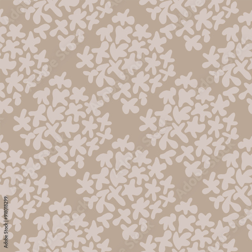 Pale brown abstract, organic seamless pattern