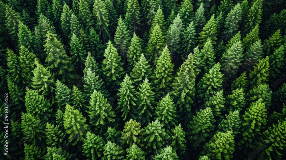 Dense green coniferous forest seen from above during daylight Dense green coniferous forest seen from above during daylight