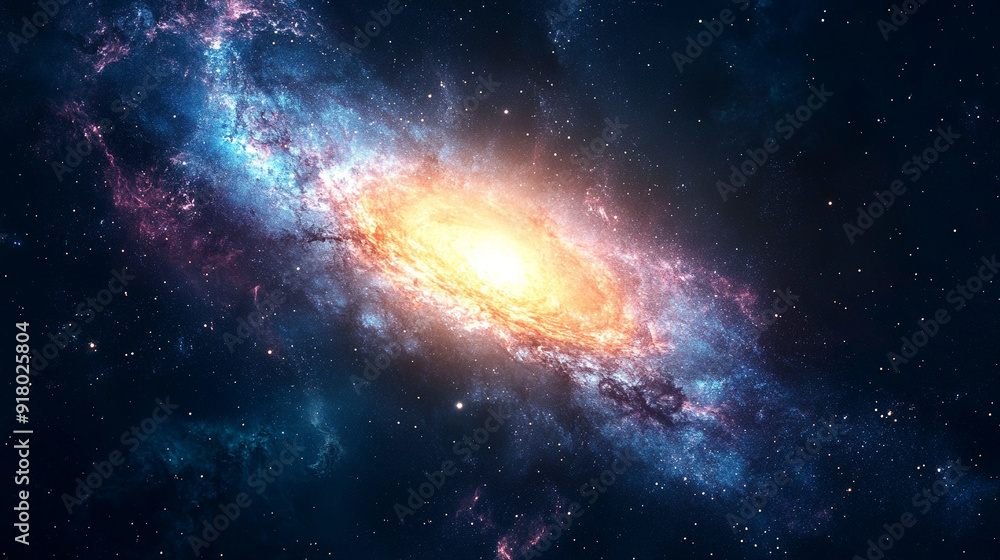 Fototapeta premium Cloudy Galaxy view with stars, cosmos