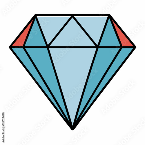  diamond-gemstone--minimalist--bold-line-art--2d-vector