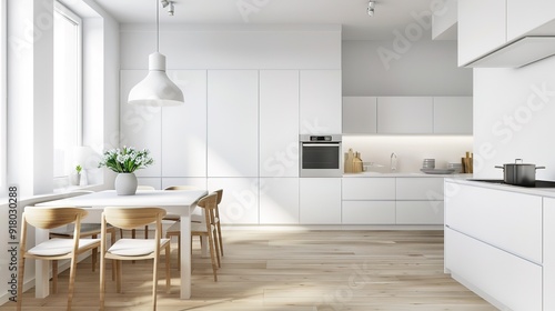 Serene Minimalist Scandinavian Apartment with Bright and Airy Interior Design