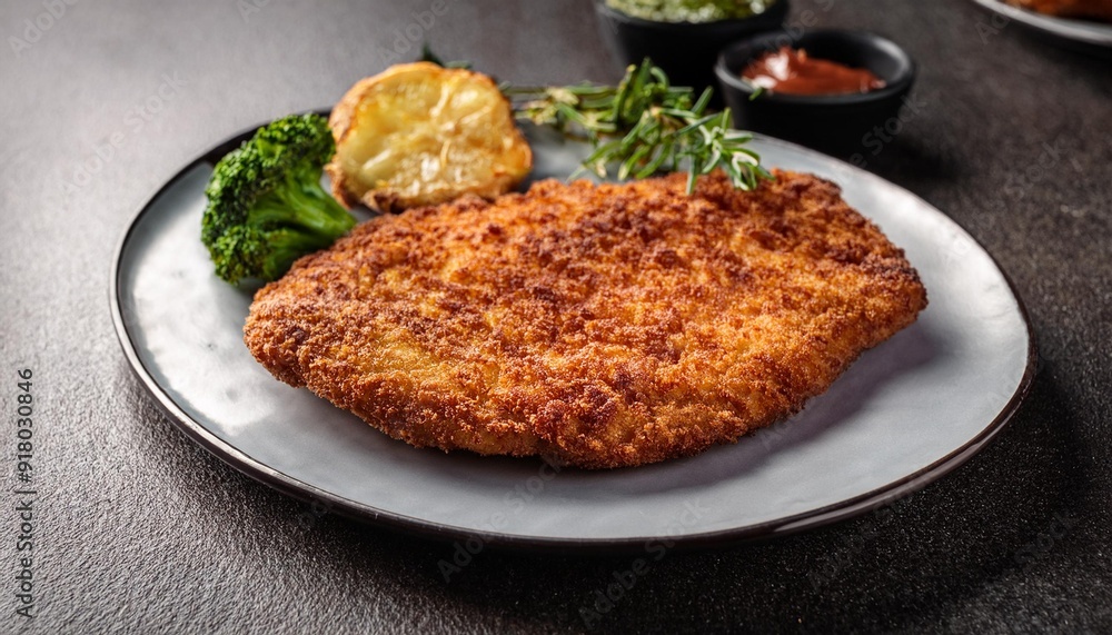 Authentic Flavor: Traditional German Schnitzel Cutlet Served to Perfection Authentic Flavor: Traditional German Schnitzel Cutlet Served to Perfection