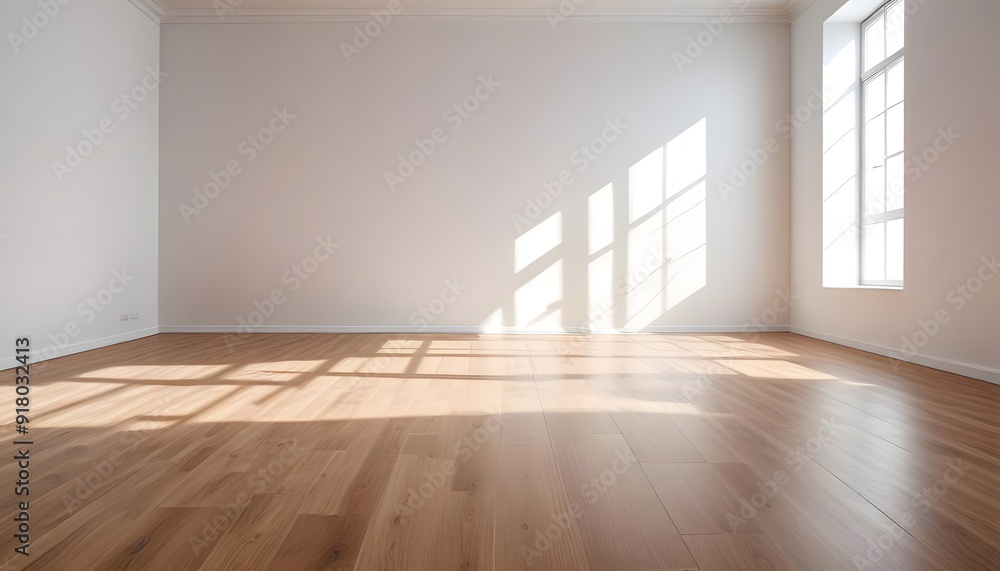 Empty room with large windows, hardwood floors, and white walls Empty room with large windows, hardwood floors, and white walls