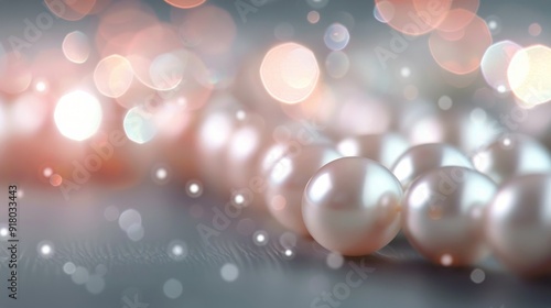 Elegant Pearl Necklace Displayed With Bokeh Background