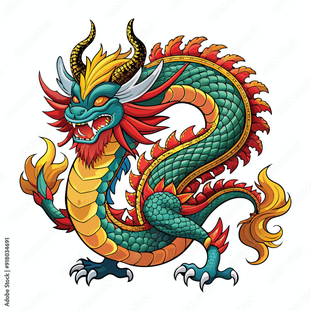 Chinese Dragon in Vector Adobe Illustrator Artwork Chinese Dragon in Vector Adobe Illustrator Artwork