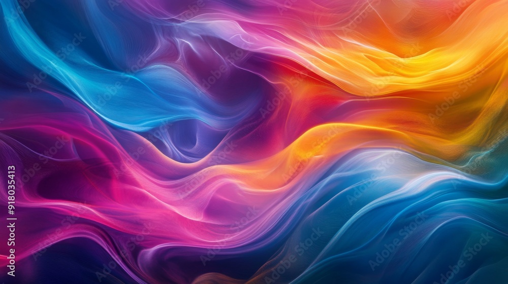 A mesmerizing abstract background featuring flowing waves of vibrant colors blending seamlessly, creating a dynamic and fluid visual effect. A mesmerizing abstract background featuring flowing waves of vibrant colors blending seamlessly, creating a dynamic and fluid visual effect.