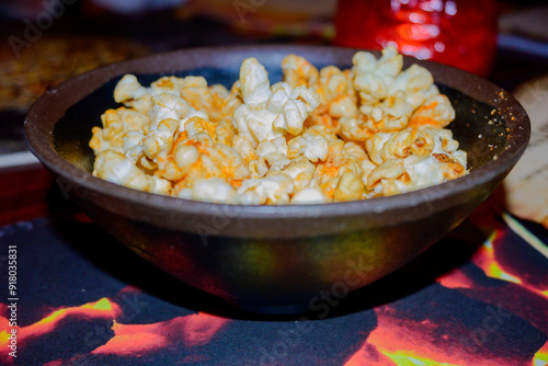 object, traditional, party, junk food, view, fast food, salted, popcorns, sweeties, isolated, grabbing, tasty, golden, group, yellow, crunchy, fluffy, pop, caramelized, cooked, flavored, sugar, cinema