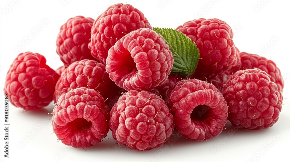 Fresh Raspberries in Various Angles and Views, Isolated on White Background Generative AI Fresh Raspberries in Various Angles and Views, Isolated on White Background Generative AI