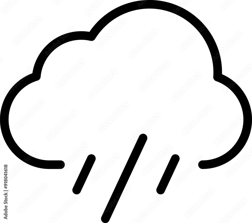 Simple outline cloud vector icon. Symbol for forecast and online data storage. Isolated illustration in white background. Simple outline cloud vector icon. Symbol for forecast and online data storage. Isolated illustration in white background.