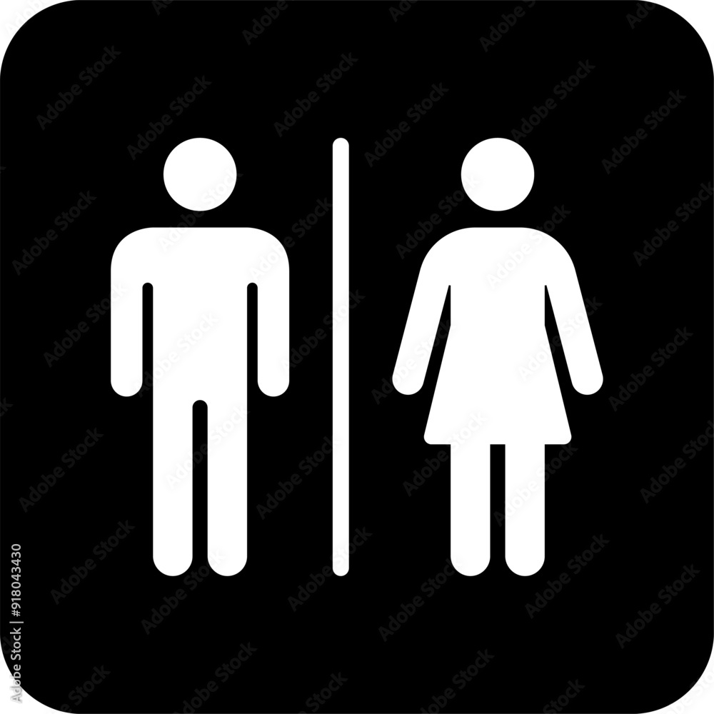 Toilet vector icon. WC sign. Female or male restroom. WC door plate symbol illustration. Toilet vector icon. WC sign. Female or male restroom. WC door plate symbol illustration.