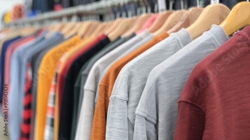 Colorful Shirts Displayed in a Retail Store During Daylight