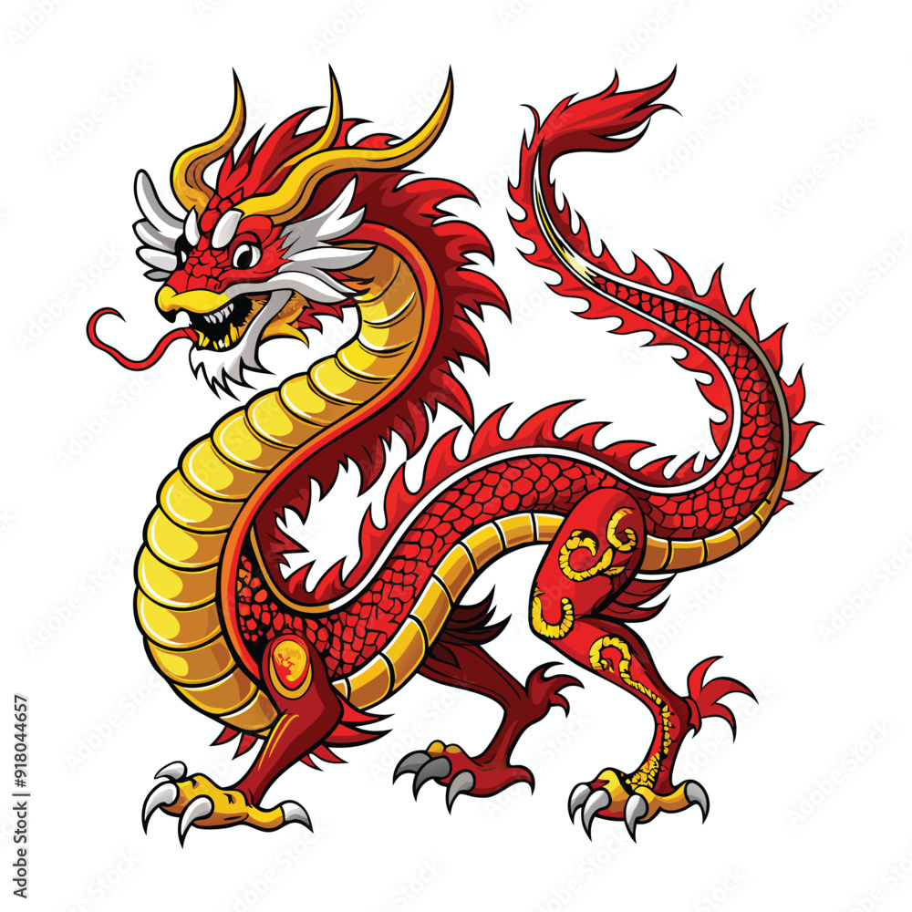 Chinese dragon in vector Chinese dragon in vector