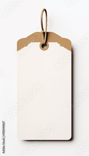 Blank Kraft Paper Tag with Rope Loop