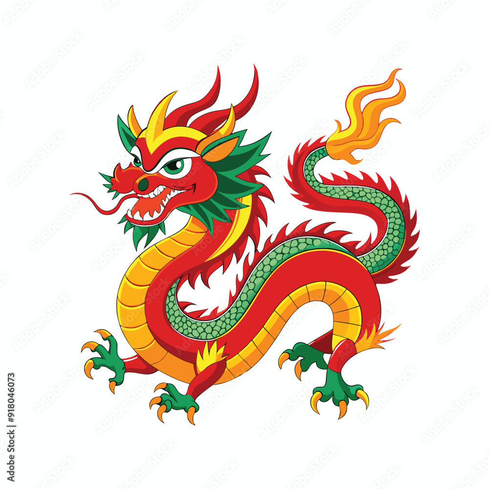 Chinese dragon in vector Chinese dragon in vector