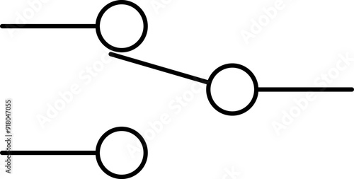 Electronic circuit symbols. Graphic symbols for electrical components in schematic circuit diagrams. Vector . photo