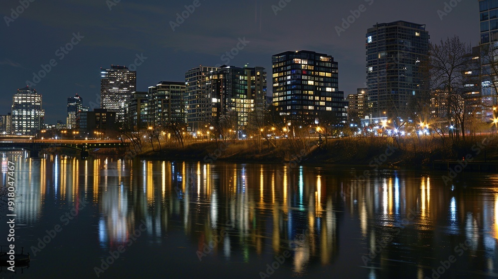 Naklejka premium Washington City Lights at Night