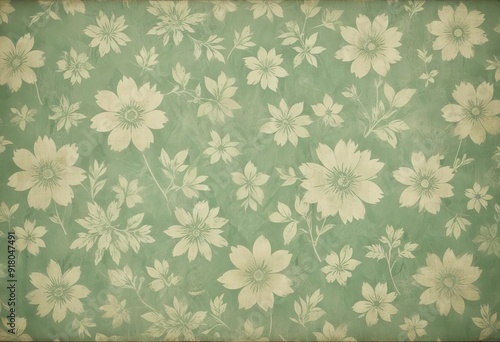 Vintage floral scrapbook Background for craft etc