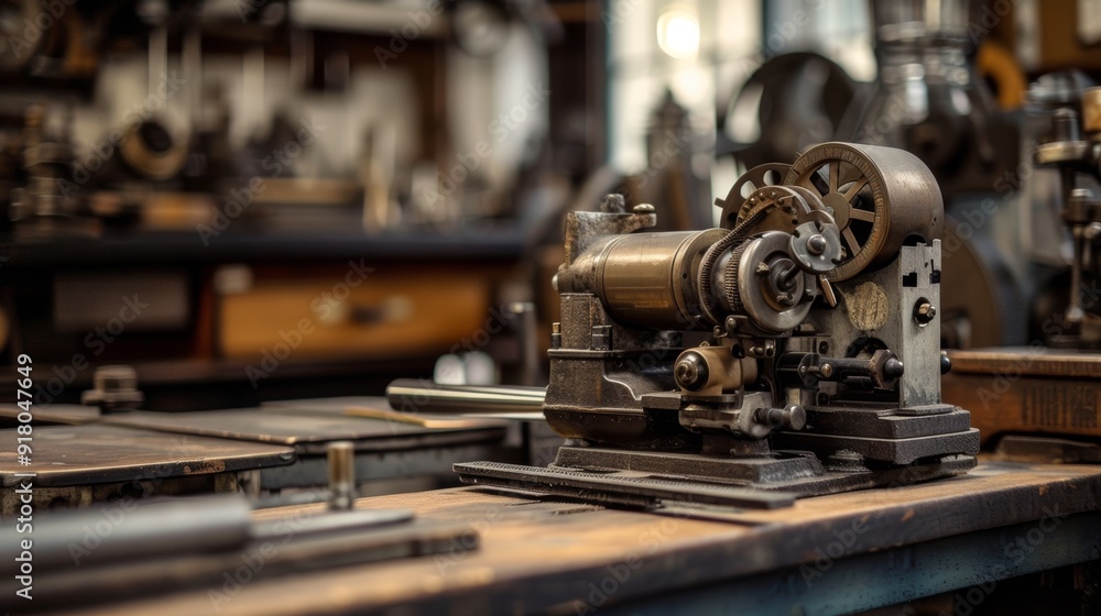Fototapeta premium Detailed Wallpaper of Vintage or Specialized Tools for Workshop