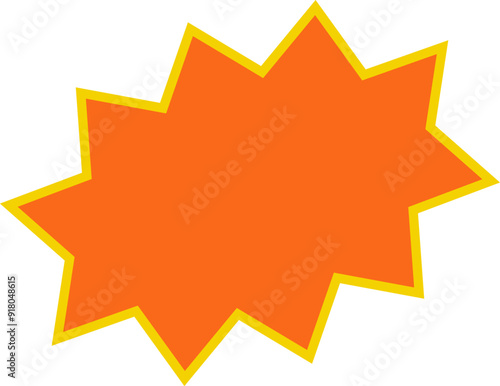 Orange round price stickers, sunburst promo tags, retro discount emblems. Collection of special offer sale oval and round shaped sunburst labels and badges. Vector .