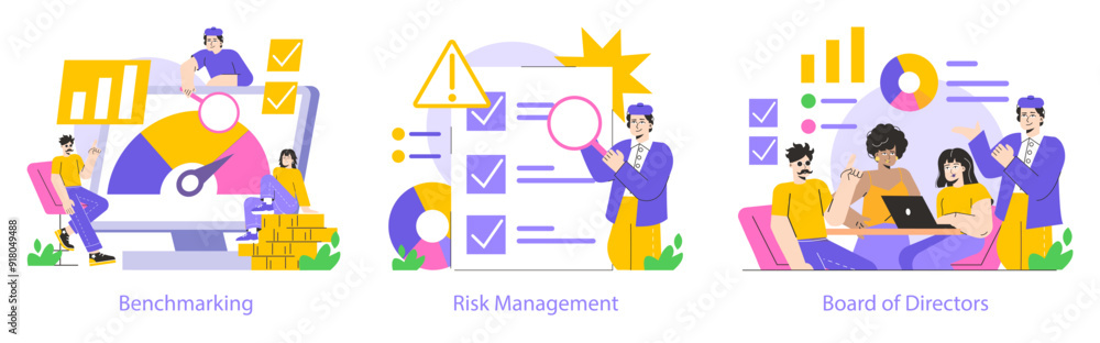 Business Operations. Flat Vector Illustration Business Operations. Flat Vector Illustration