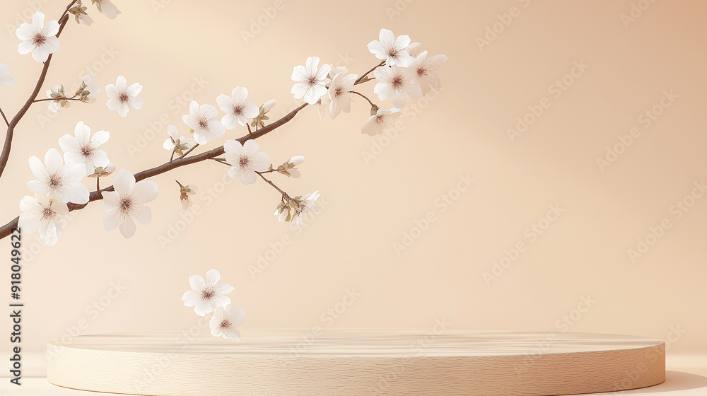 Abstract simple geometric shapes podium. Stone spheres, cylinders and flowers shadowed by sunlight. Product display scene. Showcase. Modern sunlight. For cosmetic product presentation. Abstract simple geometric shapes podium. Stone spheres, cylinders and flowers shadowed by sunlight. Product display scene. Showcase. Modern sunlight. For cosmetic product presentation.