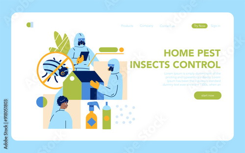 Insect Pests. Flat Vector Illustration